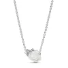 Halsketten*Pandora 393206C01 Collier Kette Damen Weiße Rose Zirkonia Silber 45 cm