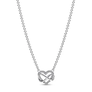 Halsketten*Pandora 392666C01 Collier-Halskette Damen Funkelnde Unendlichkeits-Herz Silber