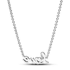 Halsketten*Pandora 393076C01 Collier-Halskette Funkelndes Handgeschriebenes Love Silber