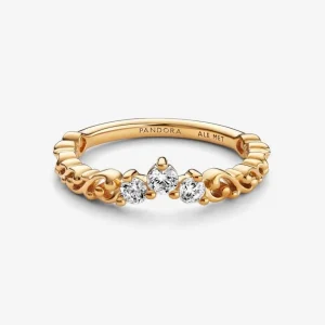 Ringe*Pandora 162232C01 Diadem-Ring Damen Königlicher Wirbel 14k Vergoldet