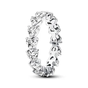 Ringe*Pandora 193103C01 Ewigkeits-Ring Damen Herzreihe Zirkonia Sterling-Silber