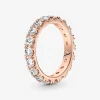 Ringe*Pandora 180050C01 Ewigkeits-Ring Damen Funkelnde Reihe 14k Rosé Vergoldet