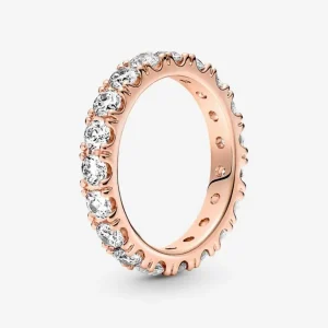 Ringe*Pandora 180050C01 Ewigkeits-Ring Damen Funkelnde Reihe 14k Rosé Vergoldet