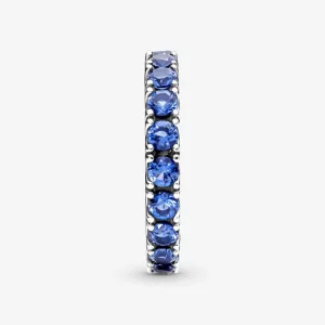 Ringe*Pandora 190050C02 Ewigkeits-Ring Damen Funkelnde Reihe Blau Silber