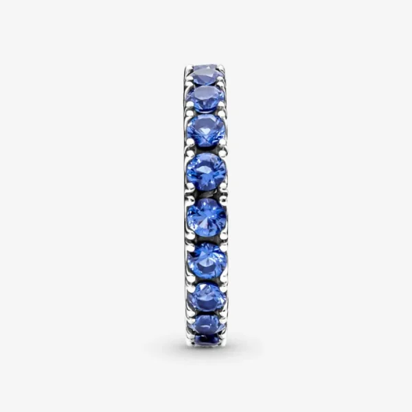 Ringe*Pandora 190050C02 Ewigkeits-Ring Damen Funkelnde Reihe Blau Silber