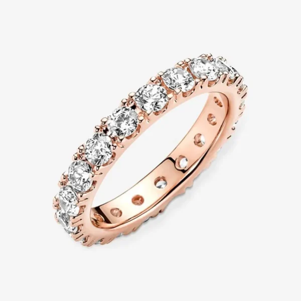 Ringe*Pandora 180050C01 Ewigkeits-Ring Damen Funkelnde Reihe 14k Rosé Vergoldet