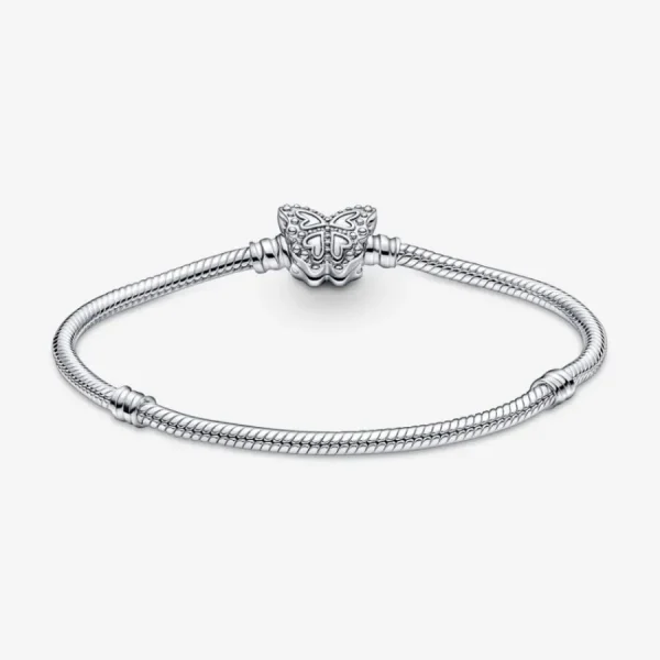 Armbänder & Armreife*Pandora 590782C01 Gliederarmband Damen mit Schmetterling-Verschluss Silber