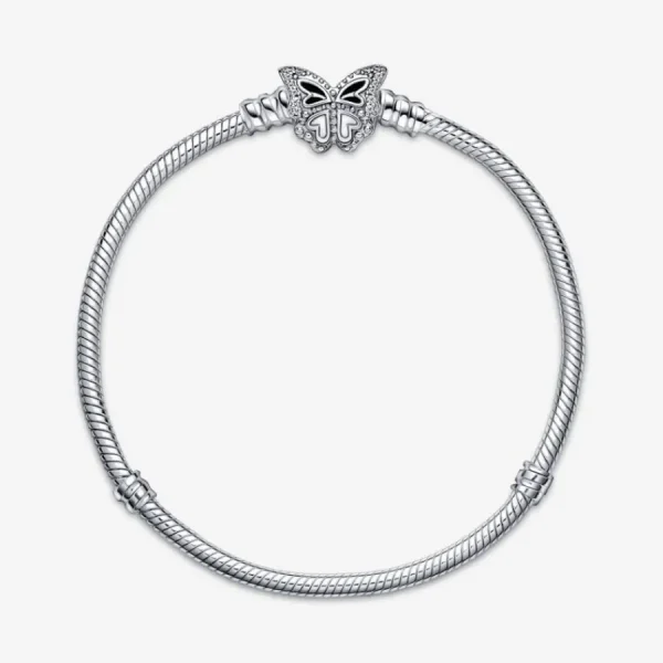 Armbänder & Armreife*Pandora 590782C01 Gliederarmband Damen mit Schmetterling-Verschluss Silber