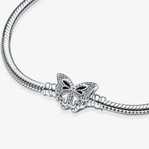 Armbänder & Armreife*Pandora 590782C01 Gliederarmband Damen mit Schmetterling-Verschluss Silber