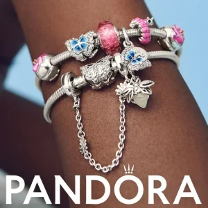 Armbänder & Armreife*Pandora 590782C01 Gliederarmband Damen mit Schmetterling-Verschluss Silber