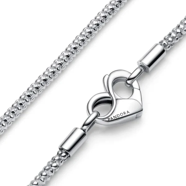 Halsketten*Pandora 392451C00 Gliederhalskette mit Nieten Damen Moments Silber 45 cm