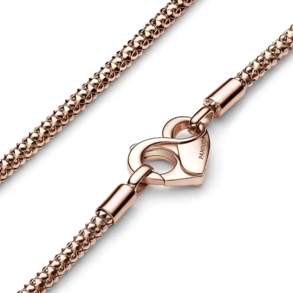 Halsketten*Pandora 382451C00 Halskette Damen Moments Studded Chain Rosévergoldet 45 cm