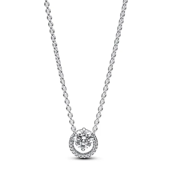 Halsketten*Pandora 391174C01 Kette mit Anhänger Damen Strahlenkranz Zirkon Silber