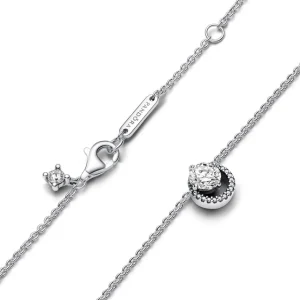 Halsketten*Pandora 391174C01 Kette mit Anhänger Damen Strahlenkranz Zirkon Silber