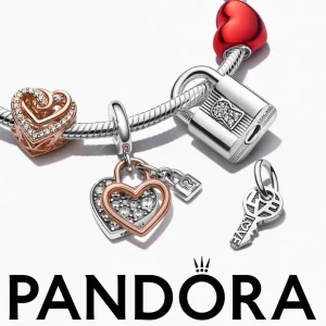 Ohrschmuck*Pandora 291445C01 Ohrringe Creolen Damen Funkelndes Sternenkranz-Herz Silber