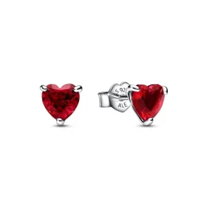 Ohrschmuck | Kinderschmuck*Pandora 292549C01 Ohrstecker Ohrringe Damen Rotes Herz Sterling-Silber