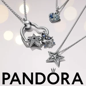 Ohrschmuck*Pandora 290023C01 Ohrstecker Ohrringe Damen Himmlischer Funkelnder Stern Silber