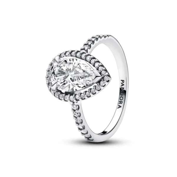 Ringe*Pandora 193012C01 Ring Damen Funkelnder Birnen-Kranz Zirkonia Sterling-Silber