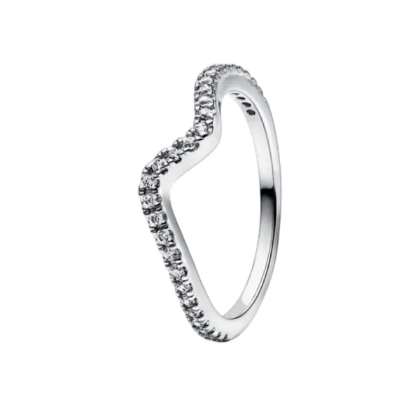 Ringe*Pandora 192539C01 Ring Damen Funkelnde Welle Zirkonia Sterling-Silber