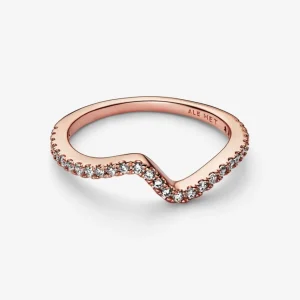 Ringe*Pandora 182539C01 Ring Damen Funkelnde Welle Zirkonia 14k Rosé Vergoldet