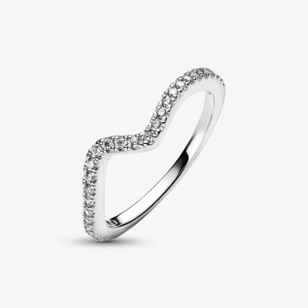 Ringe*Pandora 192539C01 Ring Damen Funkelnde Welle Zirkonia Sterling-Silber