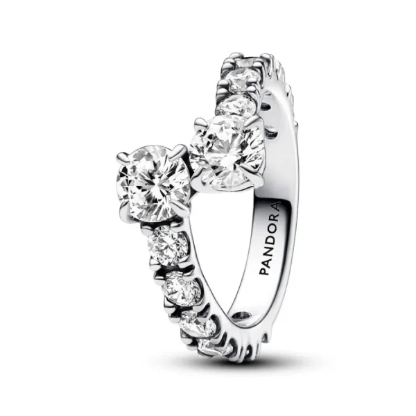 Ringe*Pandora 193149C01 Ring Damen Glitzernder Überlappender Band Silber