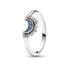 Ringe*Pandora 192675C01 Ring Damen Himmlisch Funkelnder Blauer Mond Silber