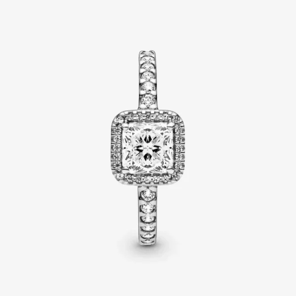 Ringe*Pandora 198863C01 Ring Damen Quadratischer Funkelnder Strahlenkranz Silber