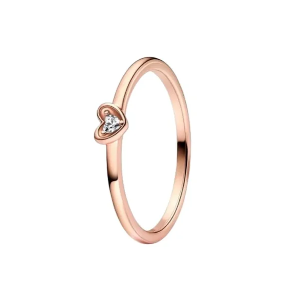 Ringe*Pandora 182495C01 Ring Damen Strahlendes Herz Zirkonia 14k Rosé Vergoldet