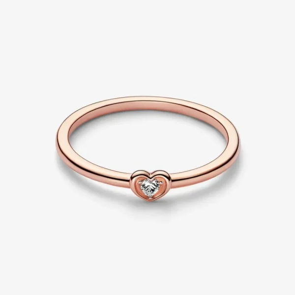 Ringe*Pandora 182495C01 Ring Damen Strahlendes Herz Zirkonia 14k Rosé Vergoldet