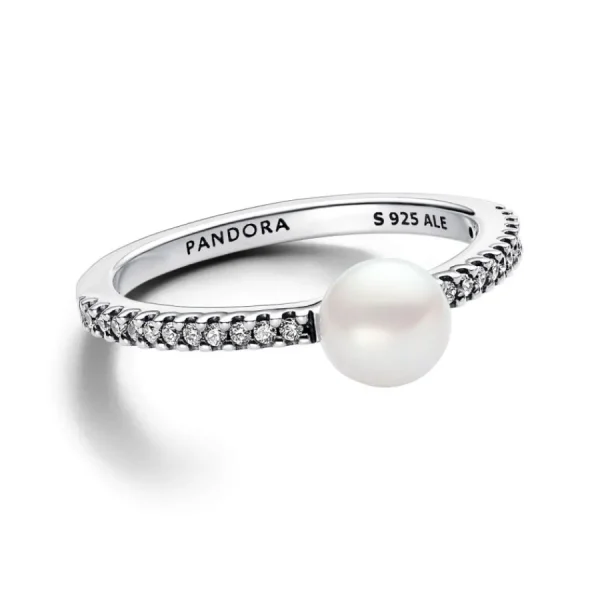 Ringe*Pandora 193158C01 Ring Damen Süßwasserzuchtperle & Pavé Silber