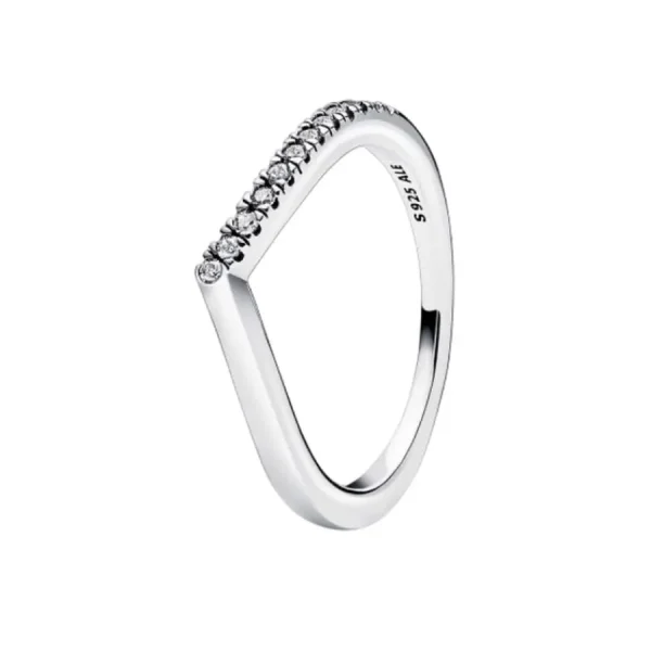 Ringe*Pandora 192394C01 Ring Damen Timeless Wishbone Halb Funkelnd Sterling-Silber