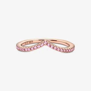 Ringe*Pandora 186316C02 Ring Damen Timeless Wishbone Funkelnd Rosafarben 14k