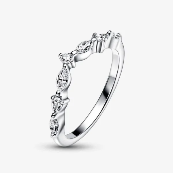 Ringe*Pandora 192390C01 Ring Damen Timeless Wishbone Funkelnde Schliffe Sterlingsilber