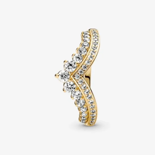 Ringe*Pandora 167736C01 Ring Damen Timeless Wishbone Diadem 14k Gold Vergoldet