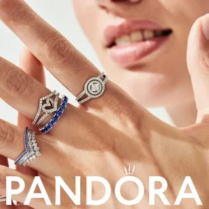 Ringe*Pandora 186316C02 Ring Damen Timeless Wishbone Funkelnd Rosafarben 14k