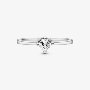 Ringe*Pandora 198691C01 Ring Solitär Damen Klares Herz Sterling-Silber