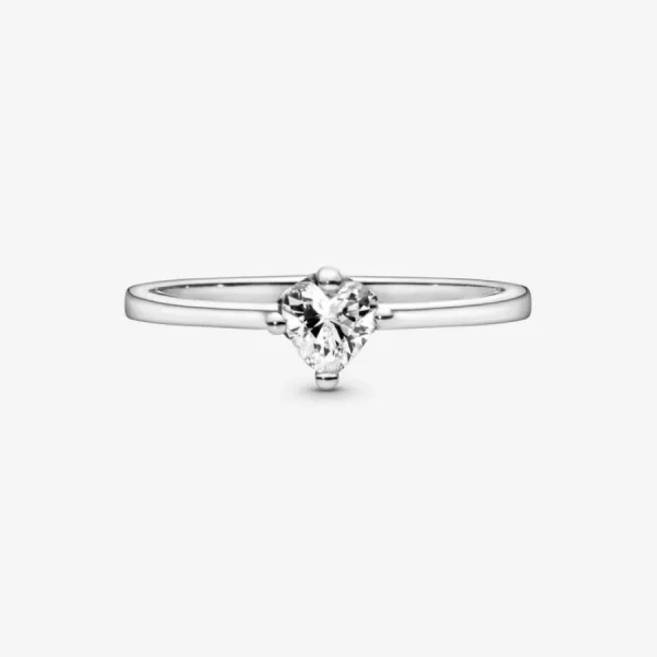 Ringe*Pandora 198691C01 Ring Solitär Damen Klares Herz Sterling-Silber