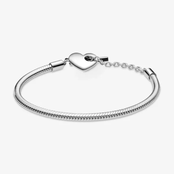 Armbänder & Armreife*Pandora 599285C00 Schlangen-Gliederarmband Moments Herz T-Verschluss