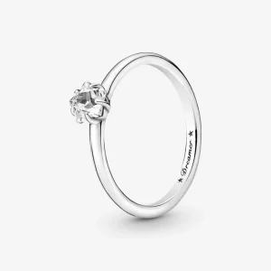 Ringe*Pandora 190026C01 Solitär-Ring Damen Himmlischer Funkelnder Stern Silber