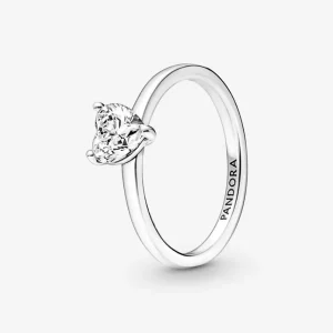 Ringe*Pandora 191165C01 Solitär-Ring Damen Funkelndes Herz Sterling-Silber