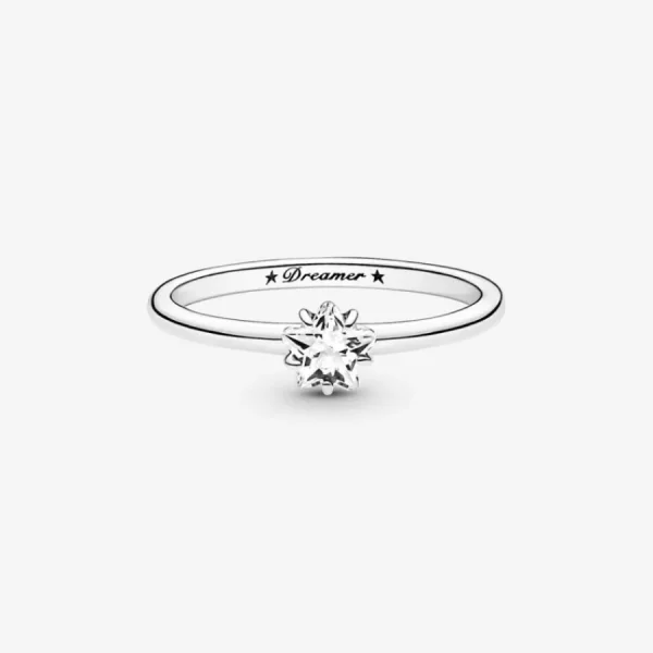 Ringe*Pandora 190026C01 Solitär-Ring Damen Himmlischer Funkelnder Stern Silber