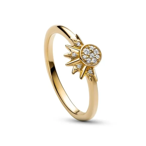 Ringe*Pandora 162674C01 Sonnenring Damen Himmlisch Funkelnd Zirkonia Vergoldet