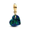 Anhänger*Pandora Charm-Anhänger Damen Herz Opal Grün Vergoldet 763348C01
