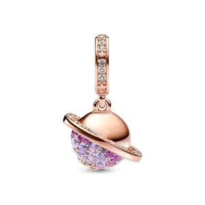 Anhänger*Pandora Charm-Anhänger Funkelnd Planet Saturn Rosévergoldet 782437C01