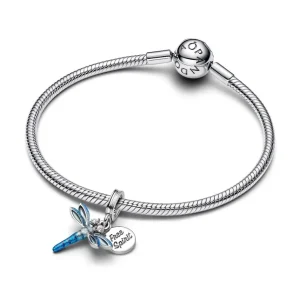 Anhänger*Pandora Charm-Anhänger Libelle Blau Sterling-Silber 793745C01