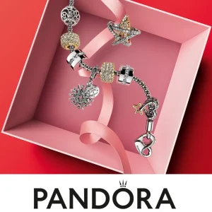 Ohrschmuck*Pandora Creolen Ohrringe Damen Funkelnde Schleifen Silber 293545C01