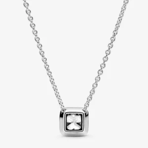 Halsketten*Pandora 396241CZ Kette mit Anhänger Quadratischer Funkelnder Strahlenkranz