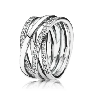 Ringe* Pandora 190919CZ Ring Funkelnde Bänder Silber