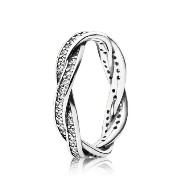 Ringe* Pandora 190892CZ Ring Verbundene Treue Silber